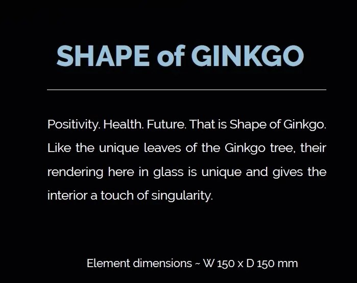 Element decorativ suspendat design frunze care cad din tavan SHAPE OF GINKGO