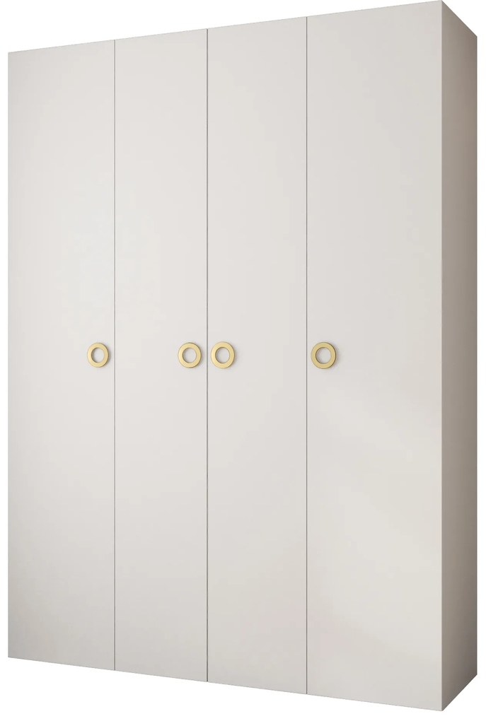Dulap de haine 180 cm Carmela 40-1 (alb + Auriu). 1126534