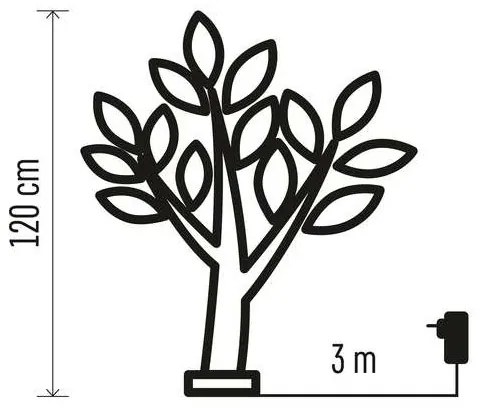 Decorațiune LED de Crăciun de exterior 72xLED/3,6W/230V IP44 alb rece