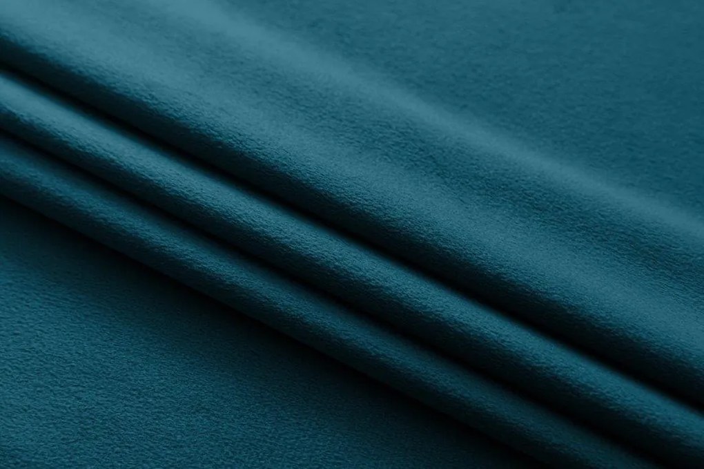 Draperie opaca turcoaz VELVET 135x250 cm Agățat: Rejansa