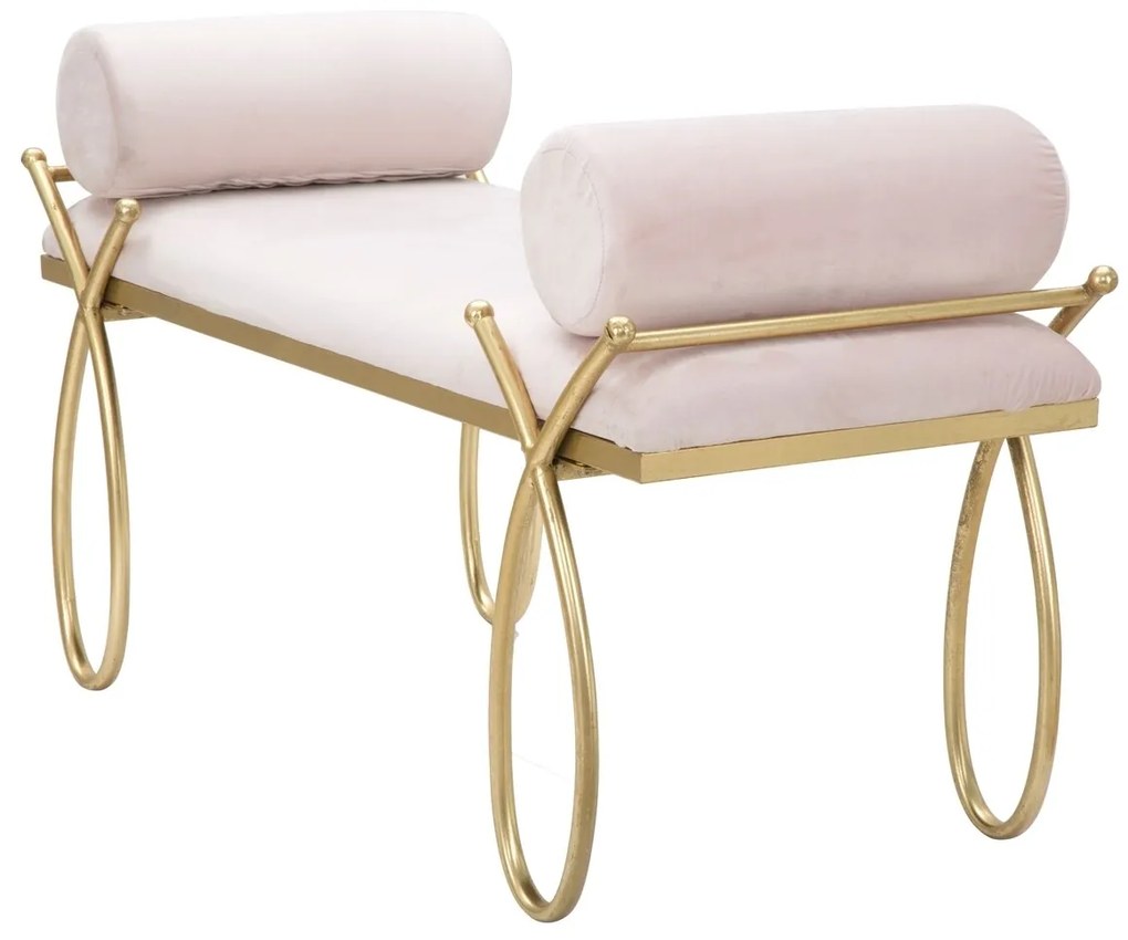 Bancheta Ribbon Pink, Mauro Ferretti, 112.5 x 49 x 53 cm, fier/poliester