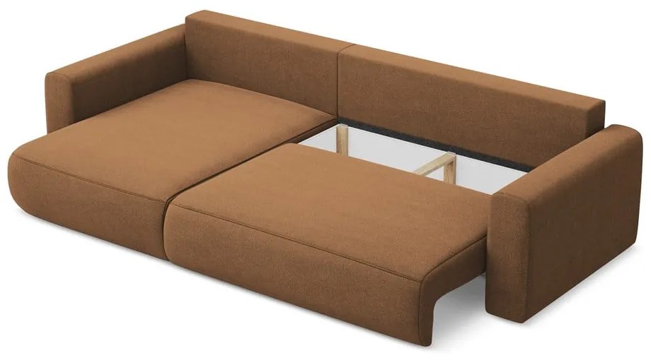 Colțar teracotă extensibil/cu spațiu de depozitare (cu colț pe partea stângă/cu șezlong) Kapua – Makamii