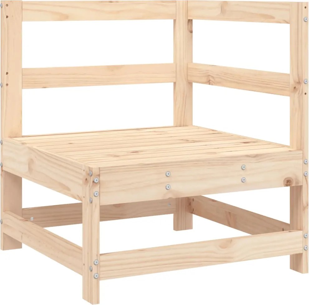 vidaXL Canapea de colț pentru grădină, lemn masiv de pin