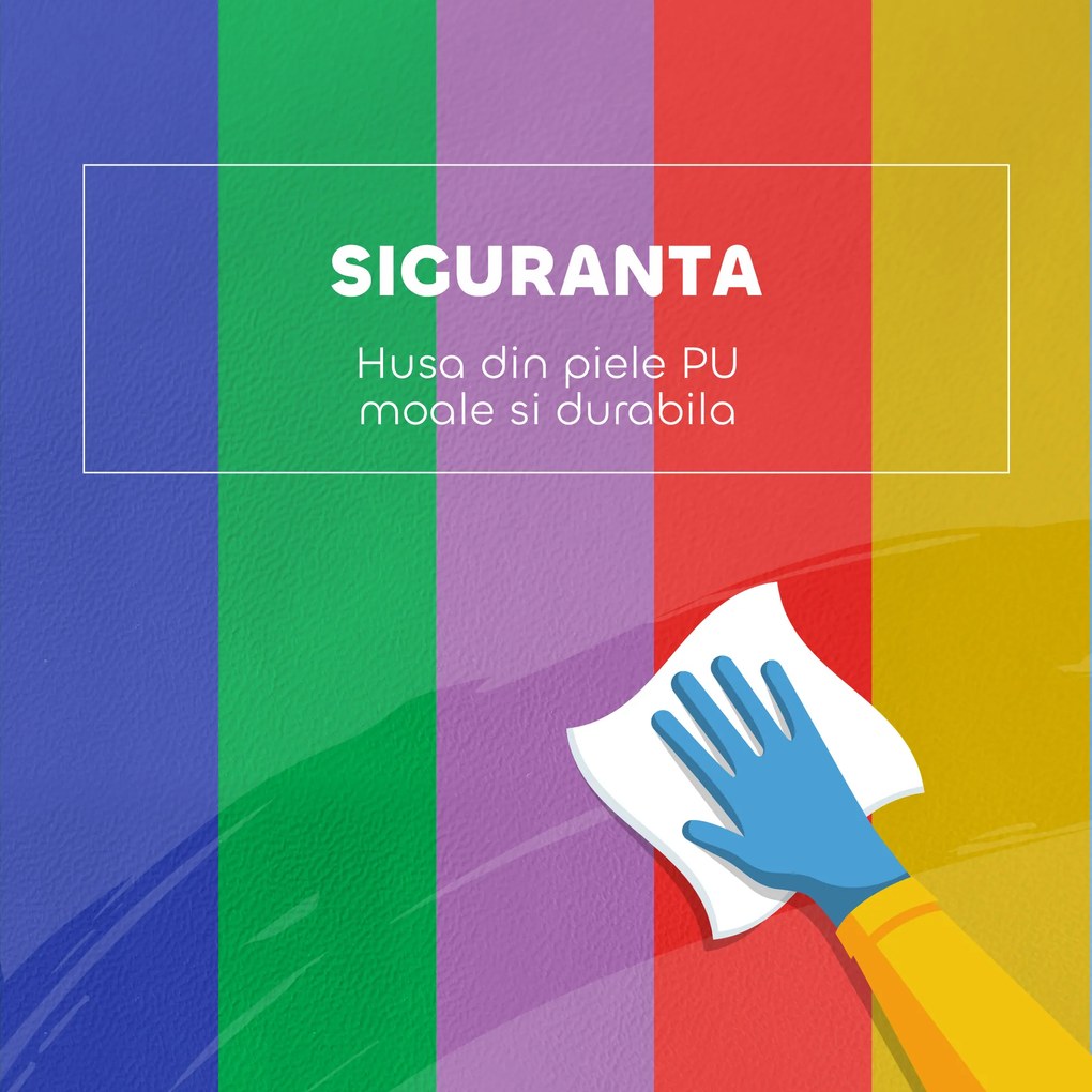 HOMCOM Set de Joc pentru Copii 1-3 Ani cu 7 Blocuri Multicolor în PU și EPE, 170x130x40 cm | Aosom Romania