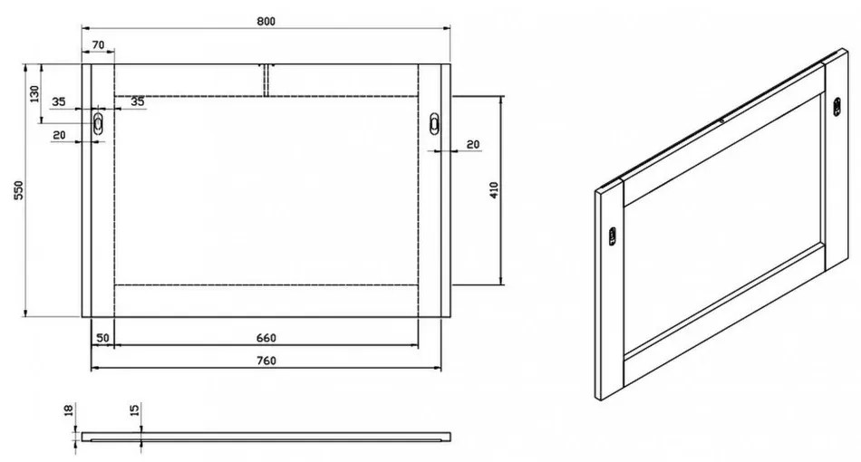 Mobilier complet de baie Elois 80