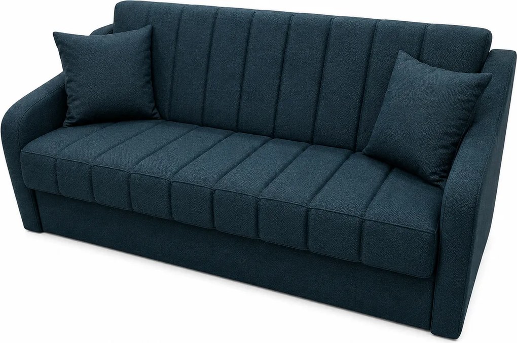 Canapea ALEX extensibila, 3 locuri, cu lada de depozitare, stofa bej, 220x90x90 Bej