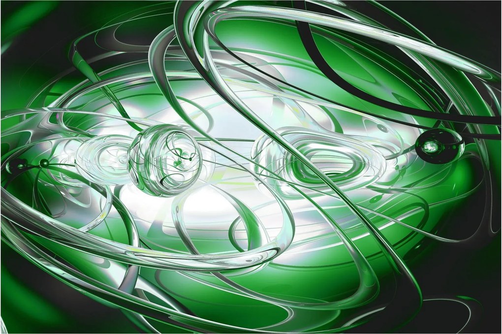 Tabloul abstract verde (90x60 cm)