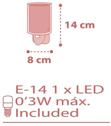 Lampă LED pentru priză Dalber 41005S DOTS 1xE14/0,3W/230V
