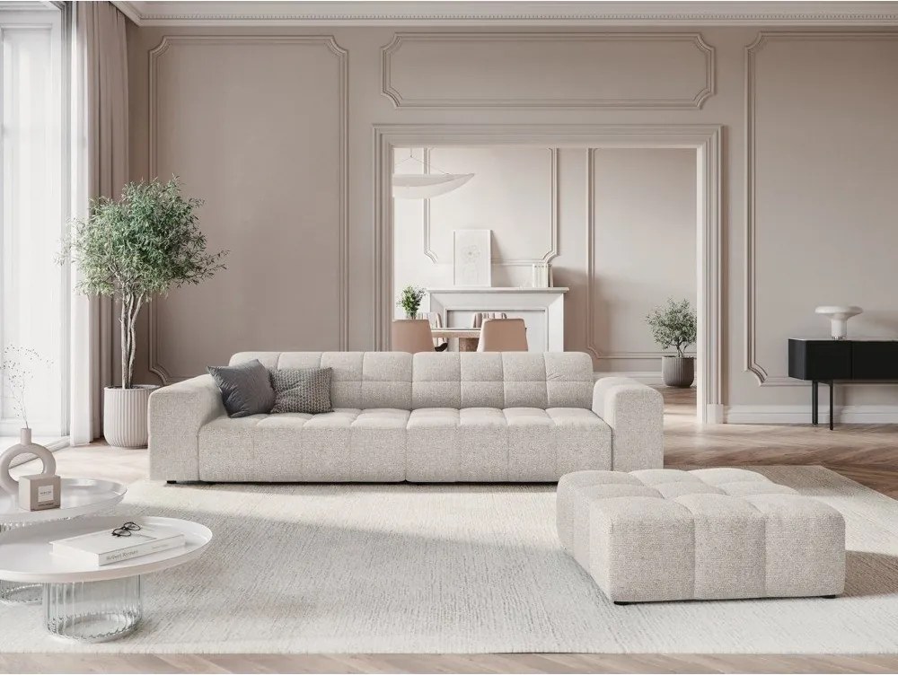 Taburet gri deschis Chicago – Cosmopolitan Design