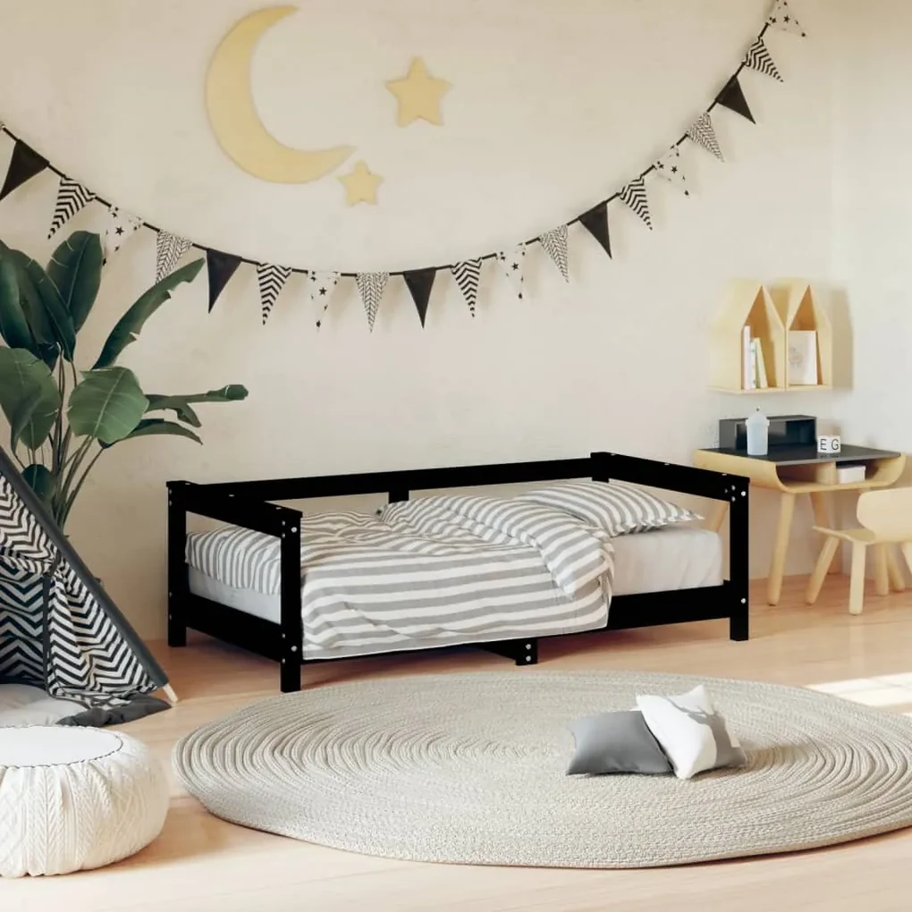 834398 vidaXL Cadru de pat pentru copii, 70x140 cm, lemn masiv de pin