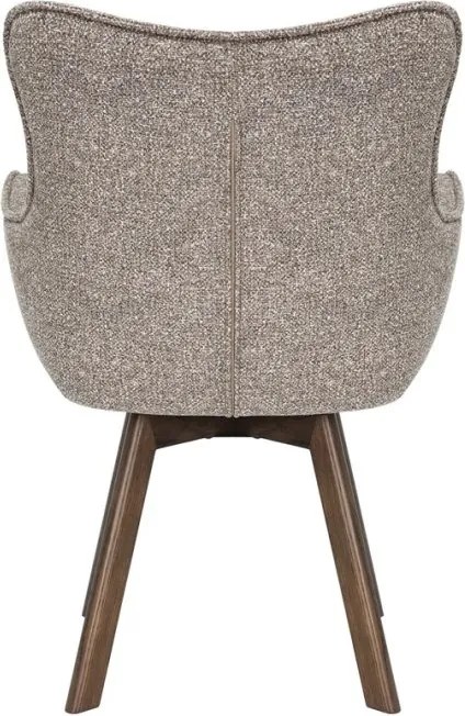 Set de 2 scaune pivotante picioare din lemn THOR gri taupe