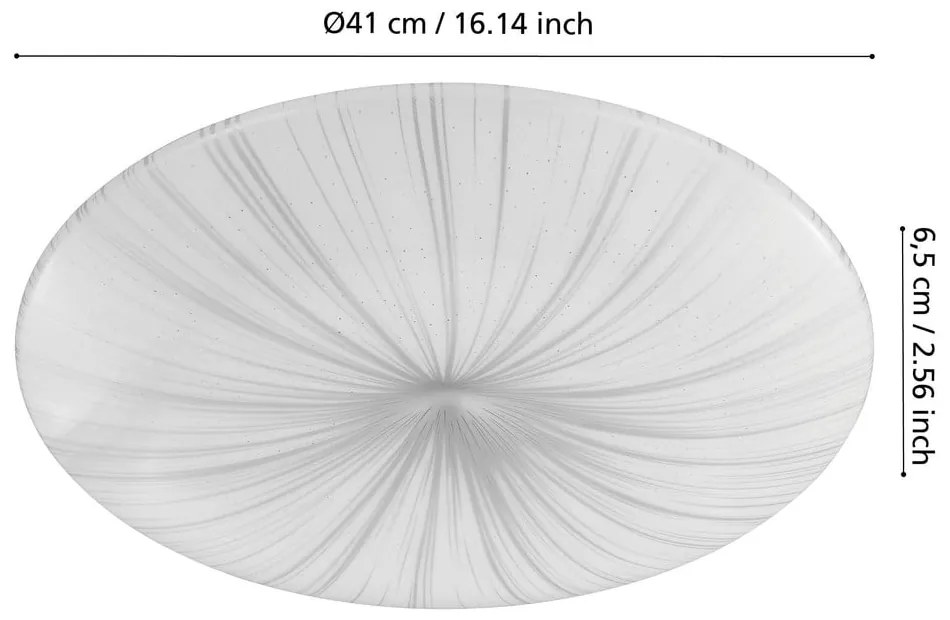 Plafonieră albă/argintie LED NIEVES – EGLO