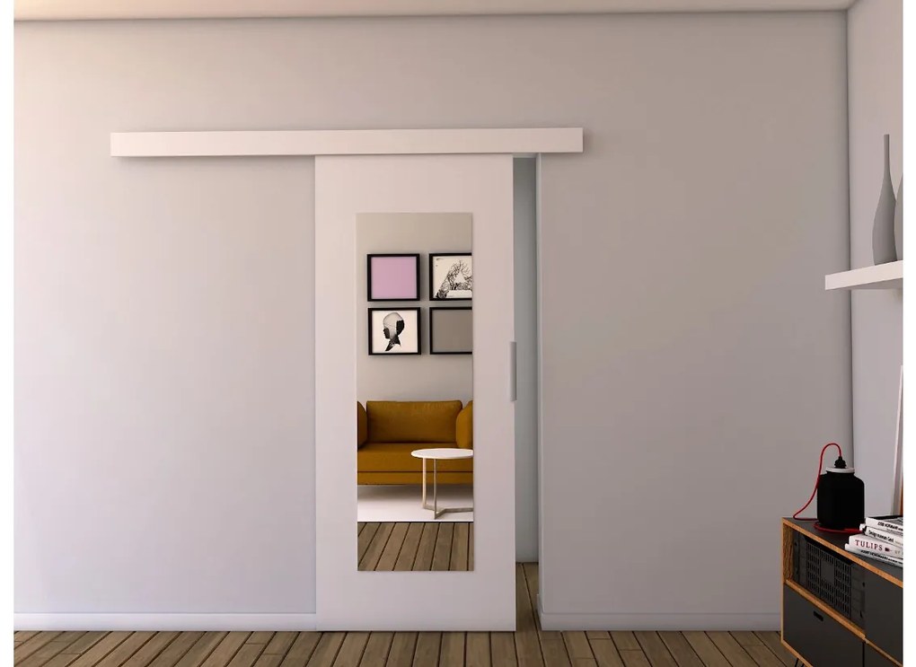 Expedo Ușă glisantă cu oglindă LIVELLO I, 96x205, alb