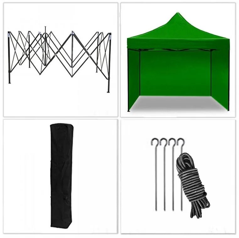 Cort pavilion 2x2 m verde All-in-One
