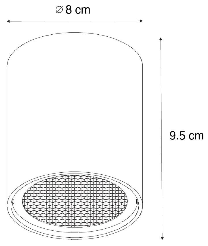 Spotlight de design auriu - Tubo Honey