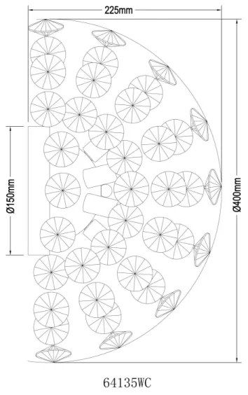 Aplică LED Globo 64135WC KATRINA 6xG9/3,5W/230V crom lucios