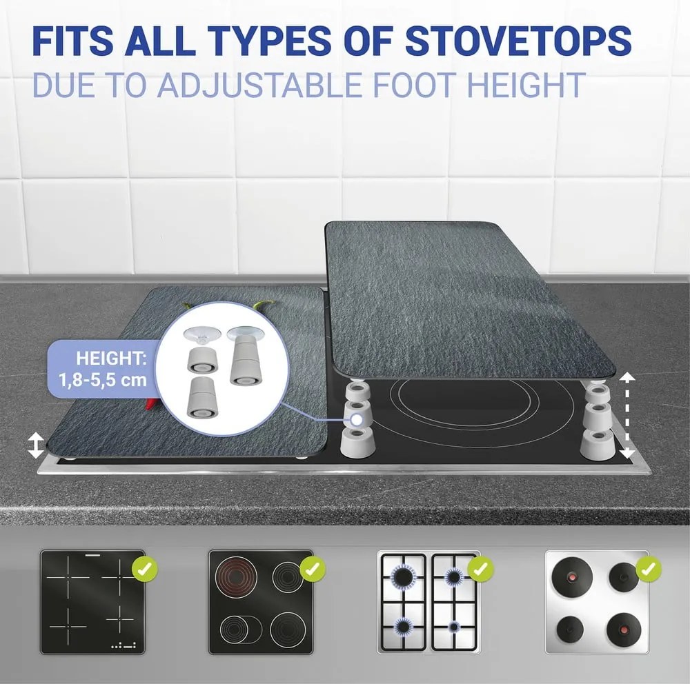 Set 2 protecții din sticlă pentru aragaz Wenko Cayenne, 52 x 30 cm