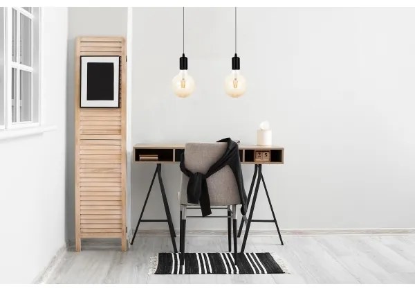 Lustră pe cablu MIROS 2xE27/60W/230V neagră