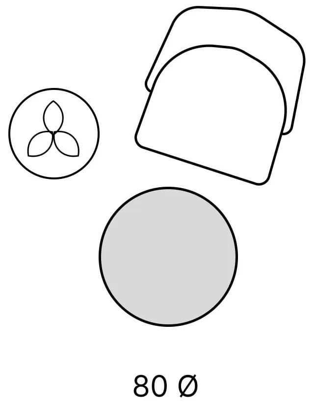 Covor roșu/gri lavabil rotund ø 80 cm Ignite – Mila Home