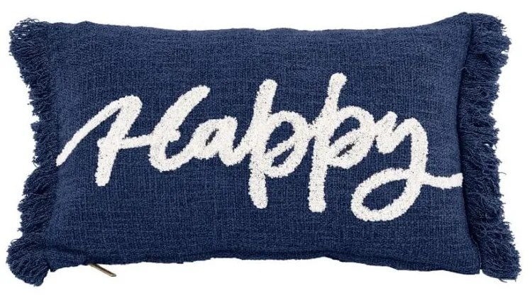 Pernă decorativă 50x30 cm Cotton Slub Happy - Tiseco Home Studio