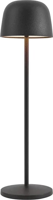 Lampă de masă neagră cu LED reîncărcabilă cu stație de încărcare IP65 - Raika