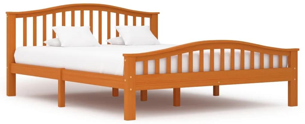 283320 vidaXL Cadru de pat, maro miere, 160 x 200 cm, lemn masiv de pin