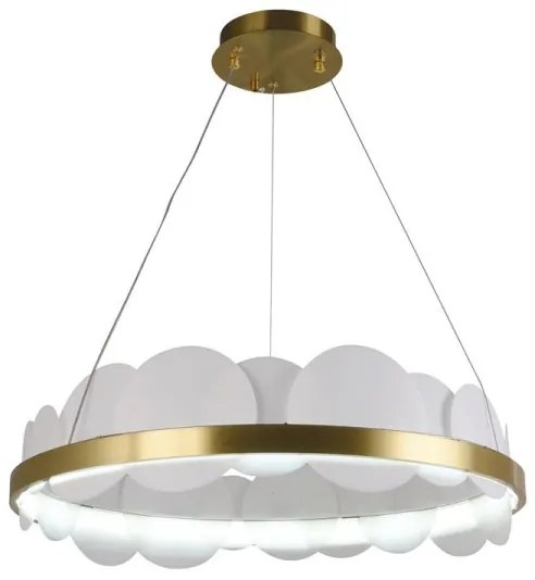 Lustră LED dimabilă pe cablu LED/40W/230V 3000-6500K auriu + telecomandă