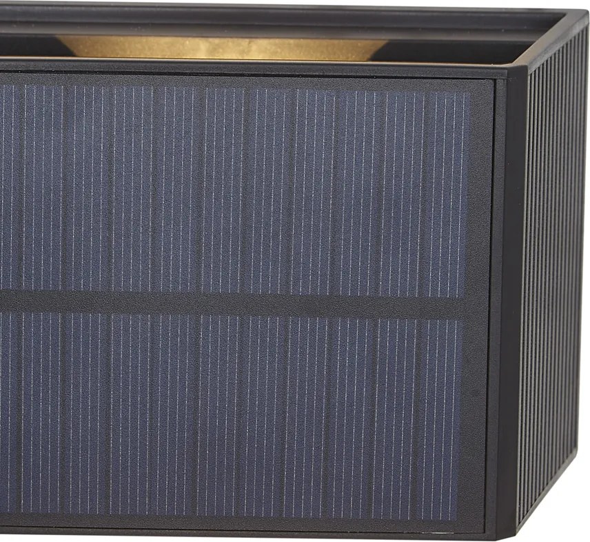 Lampă de perete de exterior neagră, inclusiv LED, cu iluminare în 2 direcții, IP65 Solară - Christof