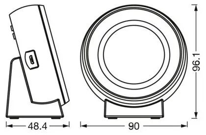 Ledvance-LED Ceas digital iluminat NIGHTLUX LED/0,3W/5V 3000/4000/6500K