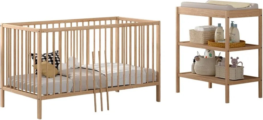 Set de mobilă pentru copii 2 buc. din lemn de fag Dino – Vipack