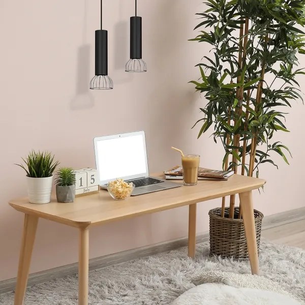 Lustră pe cablu DANTE 1xGU10/25W/230V negru/crom lucios