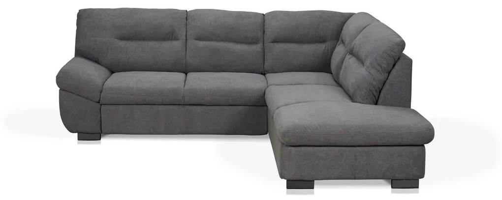 Coltar dreapta extensibil, Toronto, 218 x 262 x 94 cm, lada de depozitare, gri