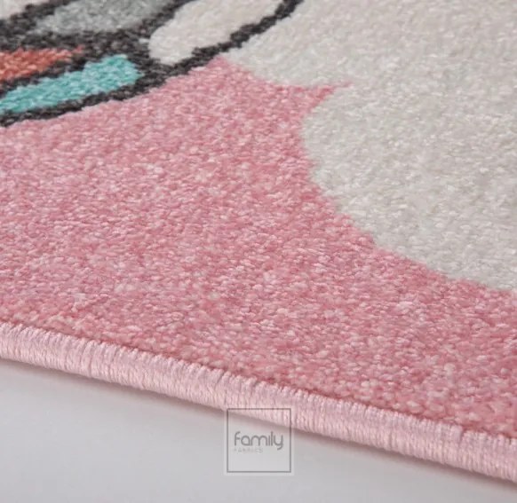 Covor pentru copii cu baloane în roz pastel Lăţime: 80 cm | Lungime: 150 cm