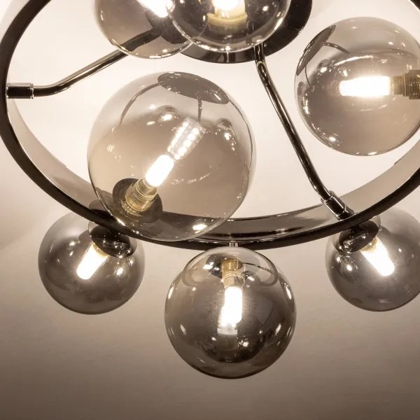 Lustră LED aplicată Brilagi MILLA 10xG9/3W/230V crom lucios/fumuriu