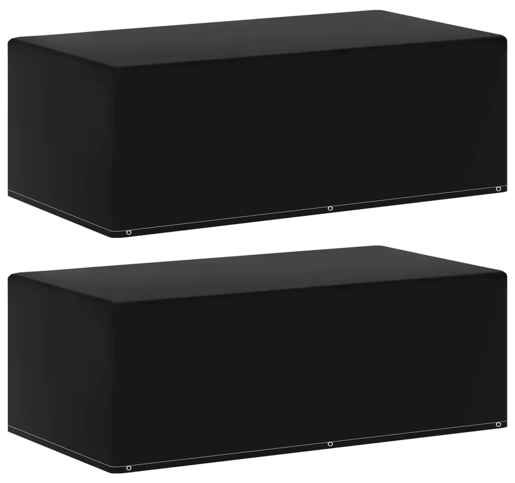 vidaXL Huse mobilier grădină 2 buc pentru grătar 6 ocheți 170x90x60 cm