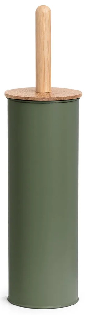 Perie de toaleta din metal si bambus, Ø 10 cm