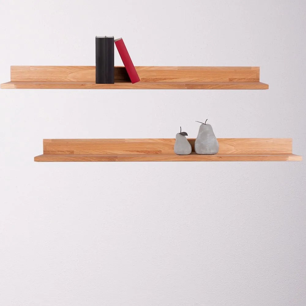 Raft în culoare naturală pentru fotografii din lemn de stejar 100 cm Kalle – Interia Home & Living