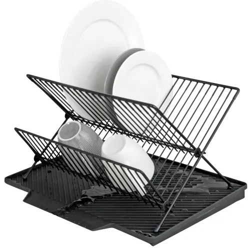 WENKO 54771100 - Scurgător pentru vase NELIA, 34 x 40 cm, negru