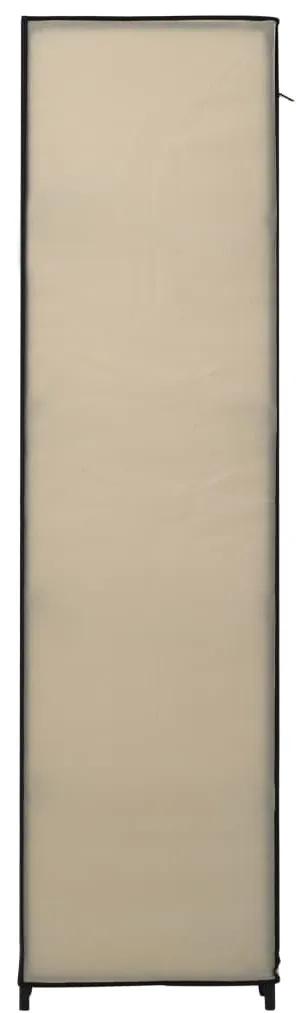 Sifonier cu bare si compartimente, crem, 150x45x176 cm, textil Crem, 1