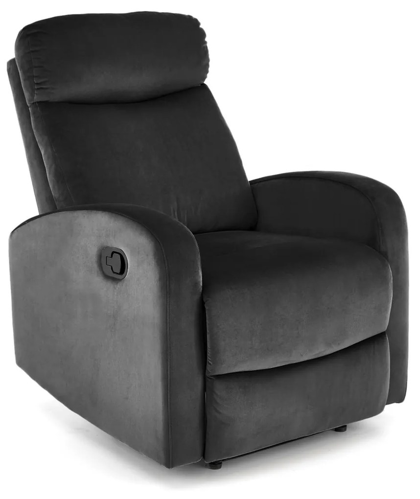 Fotoliu recliner Wonder negru H98 cm