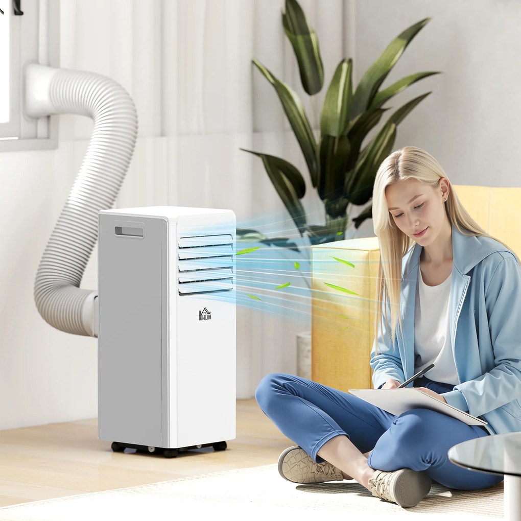 HOMCOM Climatizator Portabil 9000BTU: Răcire, Ventilator, Umiditate, Control Distanță - 20m² | Aosom Romania