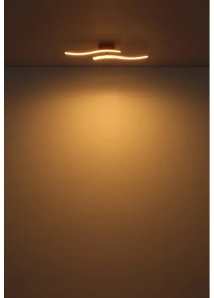 Lustră LED aplicată Globo 67178P TYLER LED/12W/230V 3000K portocaliu