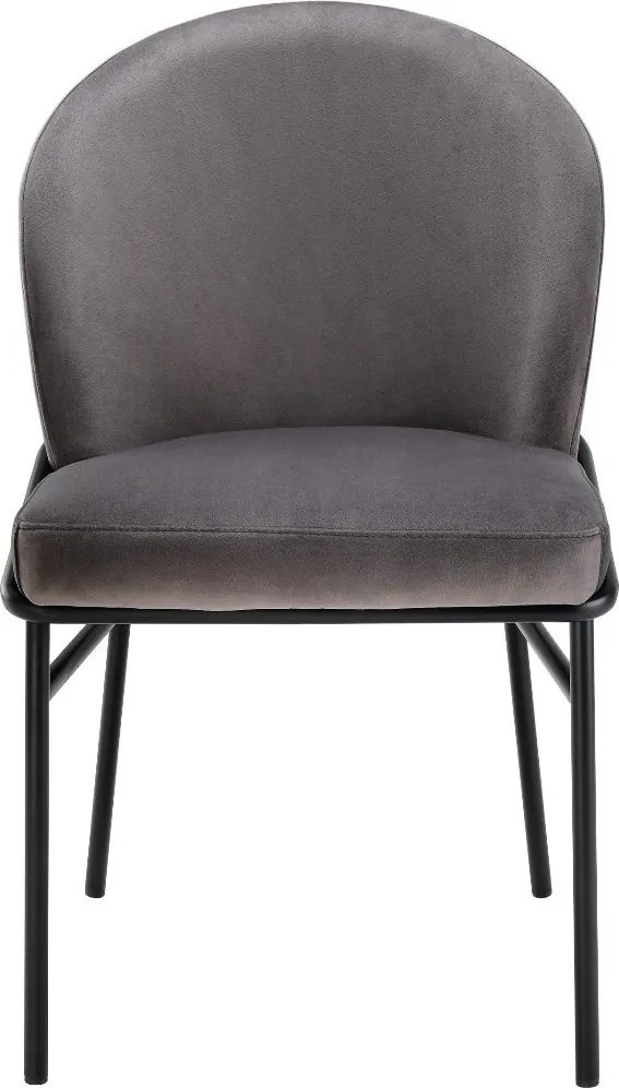 Set de 2 scaune design modern Willis, catifea Savona gri 113773 HZ