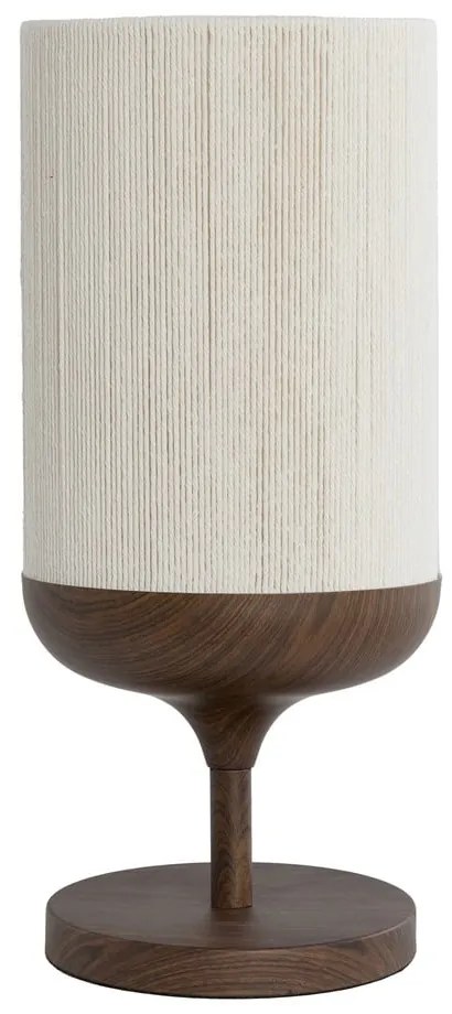 Veioză maro închis cu abajur textil (înălțime 50 cm) Dania – Light &amp; Living
