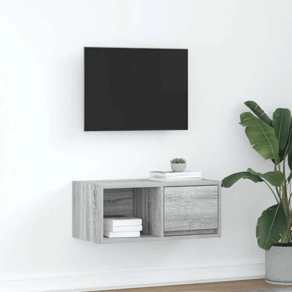 vidaXL Dulap TV Gri Sonoma 60x31x25,5 cm lemn prelucrat