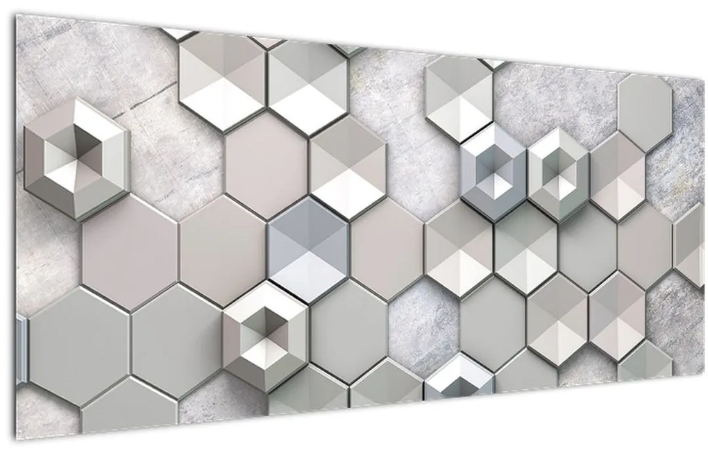 Tablou cu abstracție 3D (120x50 cm)