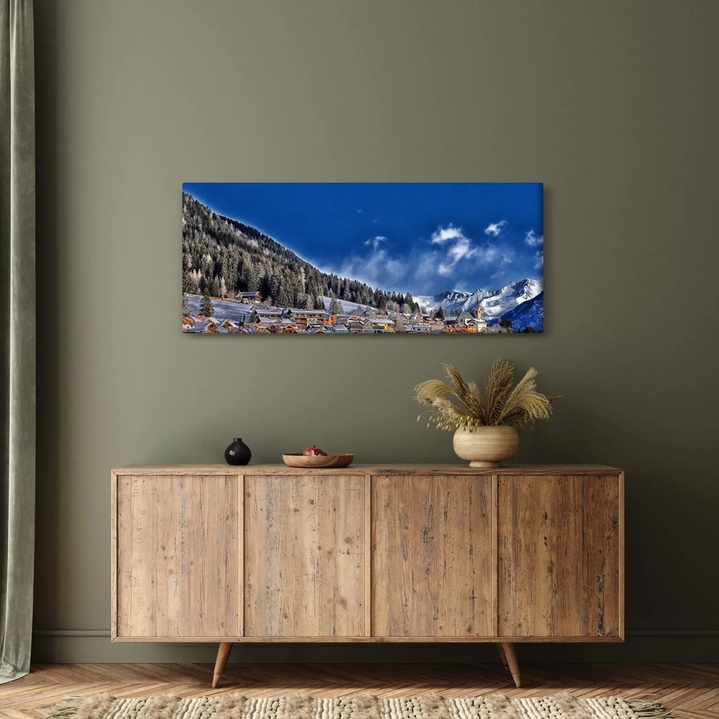 Tablou - Orășel de munte (120x50 cm)
