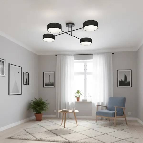 Lustră aplicată MAGA 4xE14/10W/230V neagră