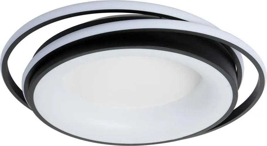 Brilagi - Plafonieră LED dimabilă FLARE LED/84W/230V 47x51 cm neagră + telecomandă