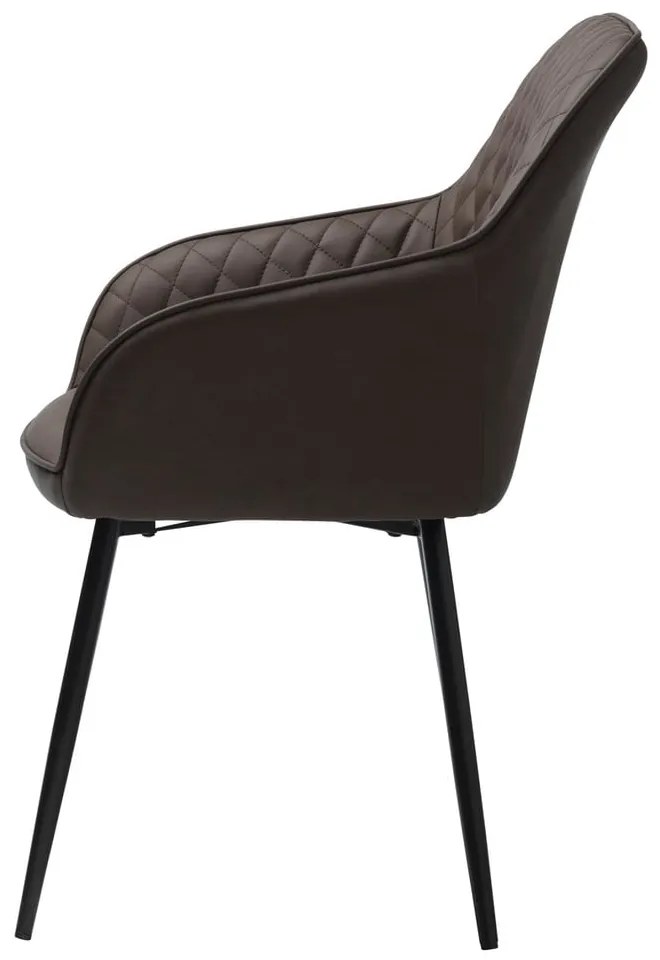 Scaun de dining maro din imitație de piele Milton – Unique Furniture